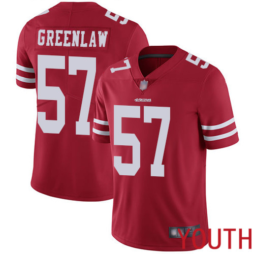 San Francisco 49ers Limited Red Youth Dre Greenlaw Home NFL Jersey #57 Vapor Untouchable->youth nfl jersey->Youth Jersey